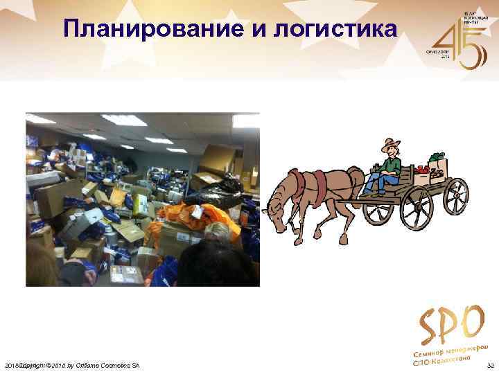 Планирование и логистика 2018 -02 -14 Copyright © 2010 by Oriflame Cosmetics SA 32