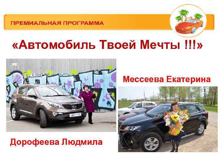  «Автомобиль Твоей Мечты !!!» Мессеева Екатерина Дорофеева Людмила 