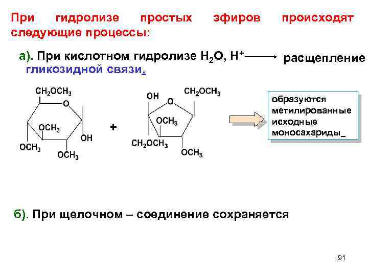 Гидролиз эфира в присутствии соляной кислоты. Кислотный гидролиз метиллактозида при. Щелочной гидролиз простых эфиров. При кислотном гидролизе. Гидролиз простых эфиров в кислой среде.