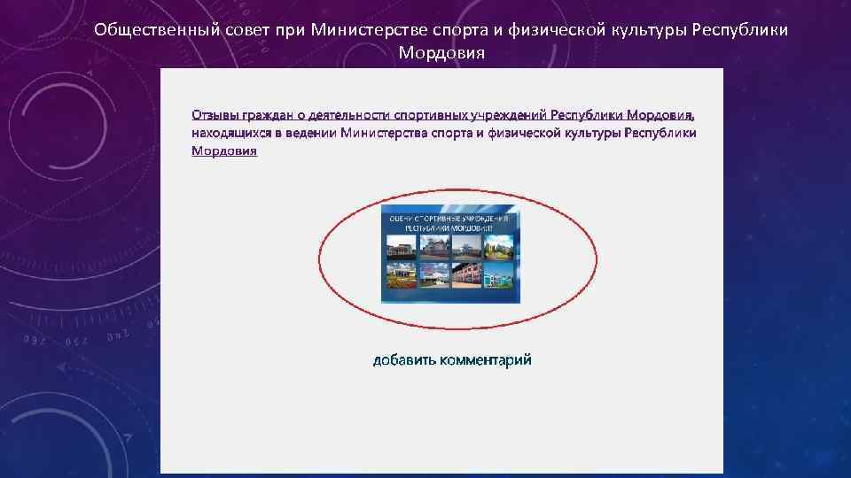Общественный совет при Министерстве спорта и физической культуры Республики Мордовия 