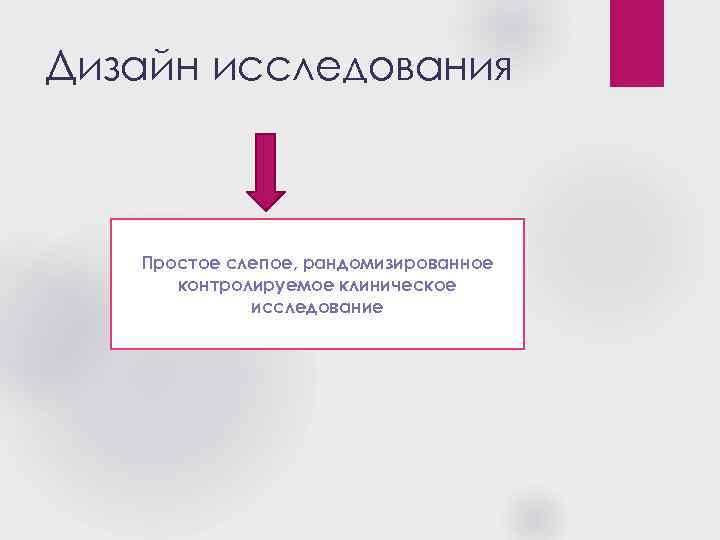 Дизайн исследования Простое слепое, рандомизированное контролируемое клиническое исследование 