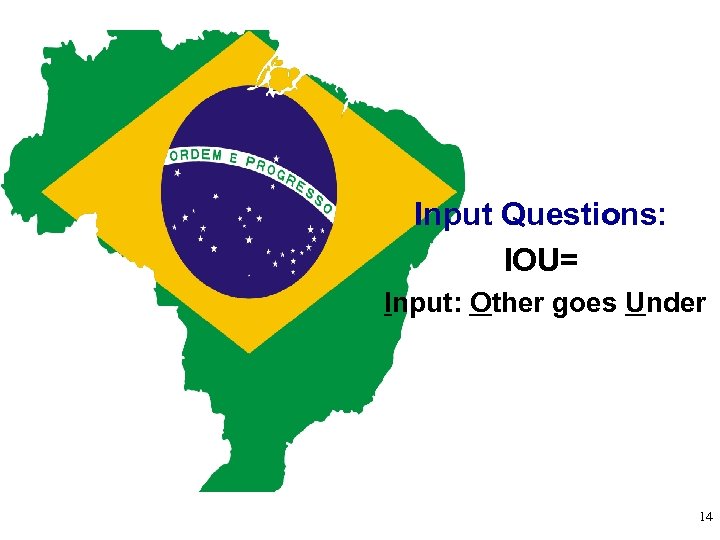 Input Questions: IOU= Input: Other goes Under 14 