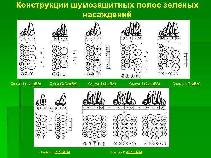 Схема зеленых насаждений