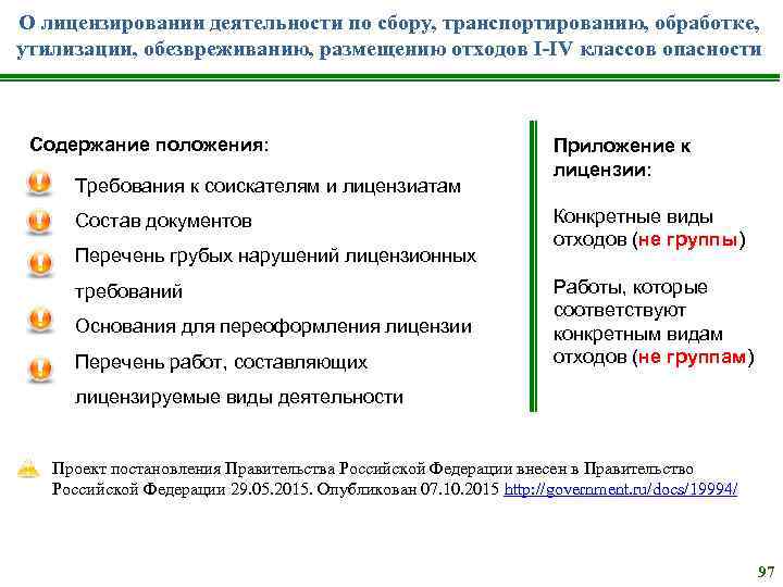 О лицензировании деятельности по сбору, транспортированию, обработке, утилизации, обезвреживанию, размещению отходов I-IV классов опасности