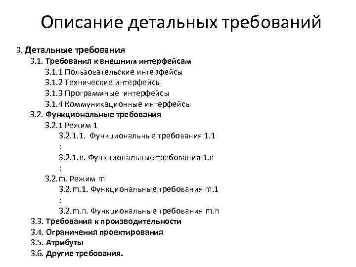 Описание детальных требований 3. Детальные требования 3. 1. Требования к внешним интерфейсам 3. 1.