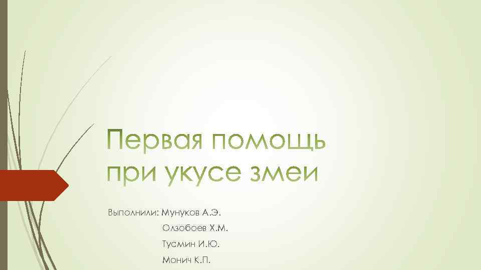 Выполнили: Мунуков А. Э. Олзобоев Х. М. Тусмин И. Ю. Монич К. П. 