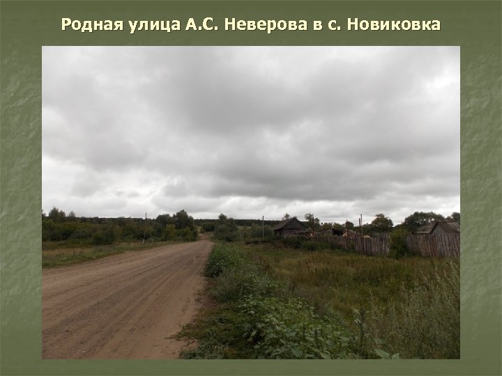 Родная улица А. С. Неверова в с. Новиковка 