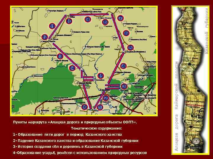 Казанской губернии волости Каймарской Тематическое содержание: 1 - Образование пяти дорог в период Казанского