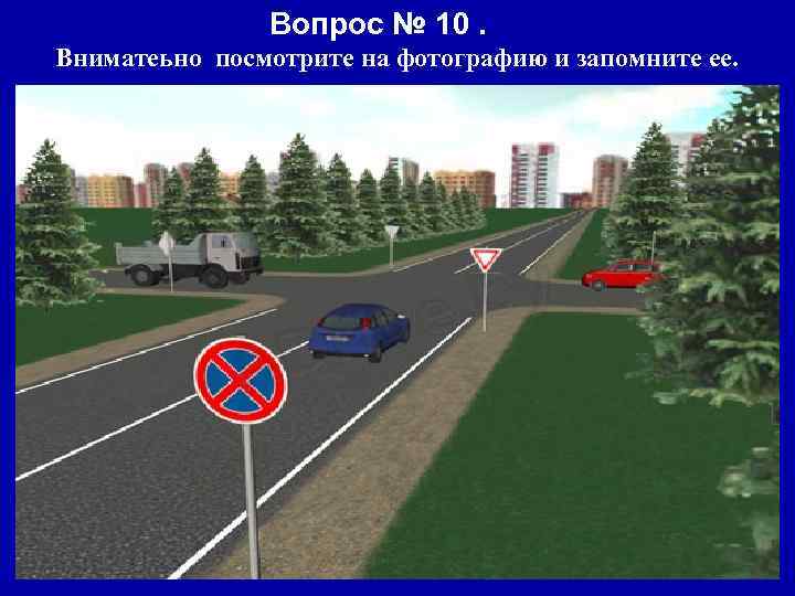 Вопрос № 10. Вниматеьно посмотрите на фотографию и запомните ее. 