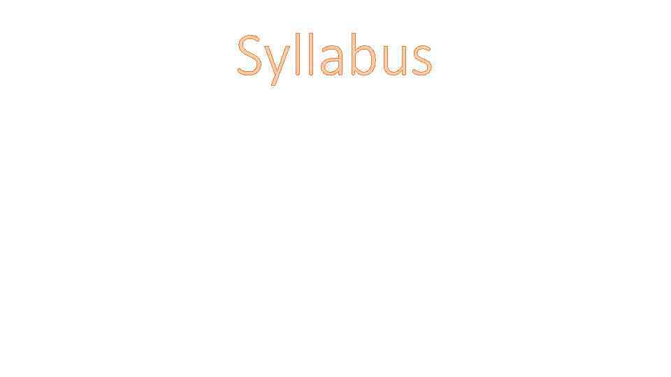 Syllabus 