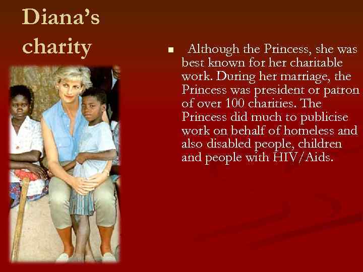 Princess Diana presentation. Princess what her name.