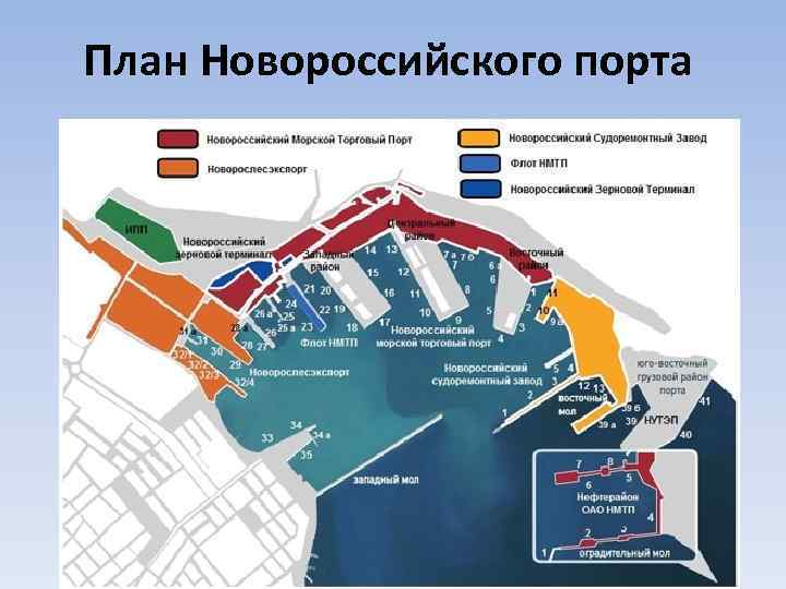 План Новороссийского порта 