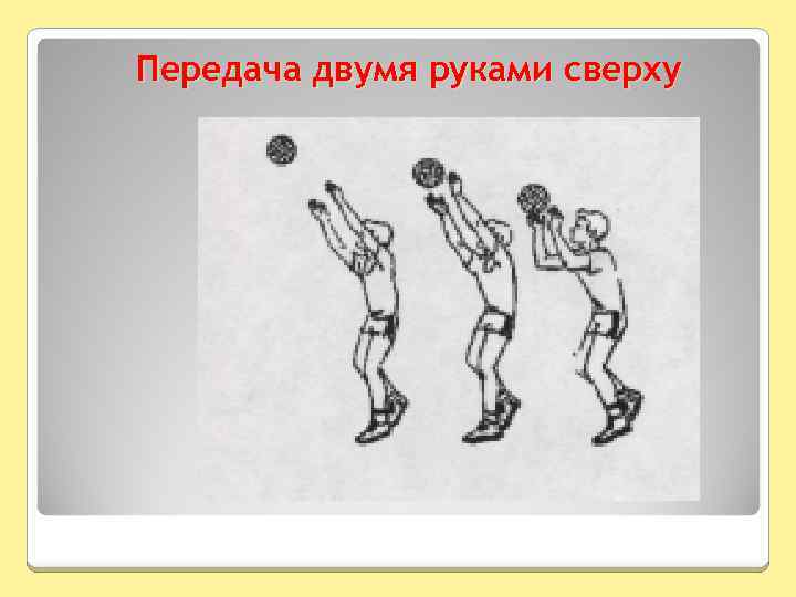 Передача двумя руками сверху 