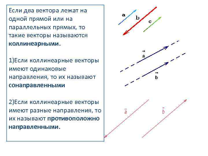 Какие прямые сонаправленные