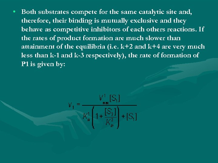  • Both substrates compete for the same catalytic site and, therefore, their binding