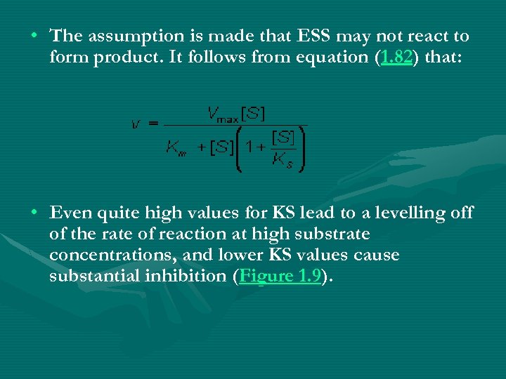  • The assumption is made that ESS may not react to form product.