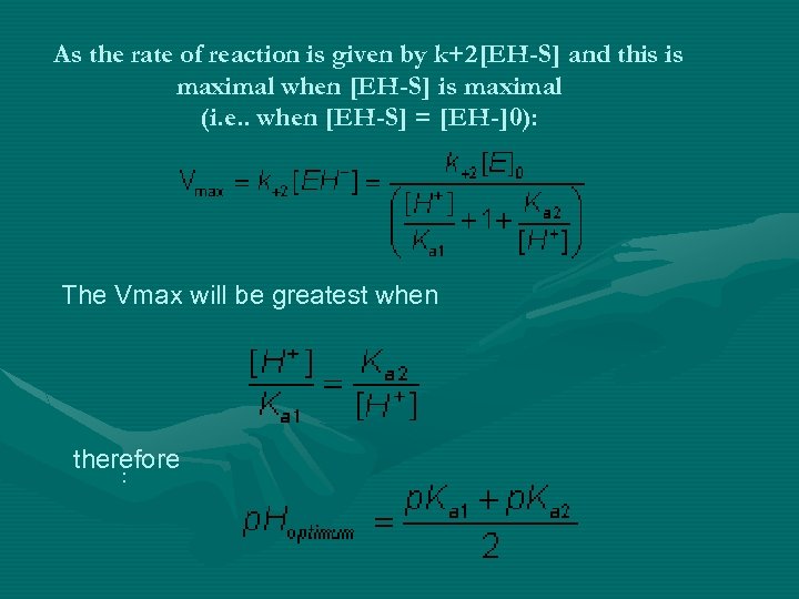 As the rate of reaction is given by k+2[EH-S] and this is maximal when