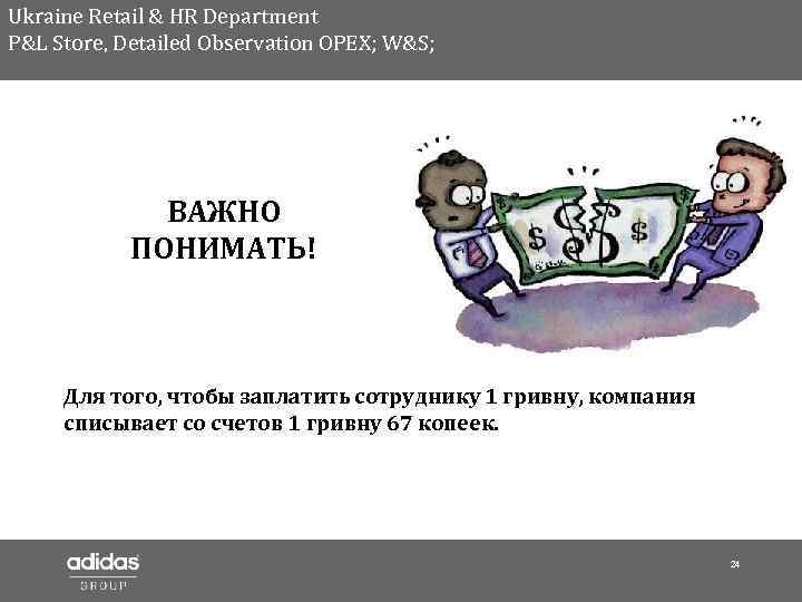 Ukraine Retail & HR Department P&L Store, Detailed Observation OPEX; W&S; ВАЖНО ПОНИМАТЬ! Для