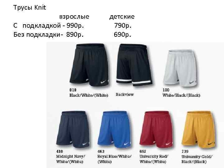 Трусы Knit взрослые C подкладкой - 990 р. Без подкладки- 890 р. детские 790