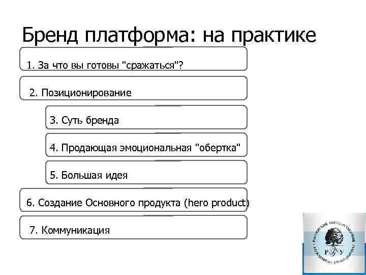 Бренд платформа: на практике 1. За что вы готовы 