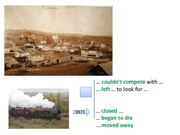 … couldn’t compete with … … left … to look for … 1971 …