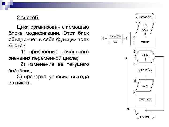 Оператор присваивания блок схема