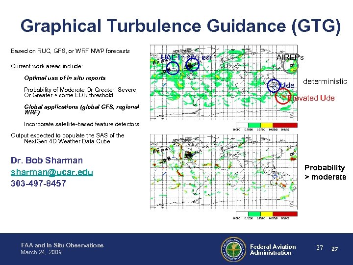 Graphical Turbulence Guidance (GTG) Based on RUC, GFS, or WRF NWP forecasts UAL In