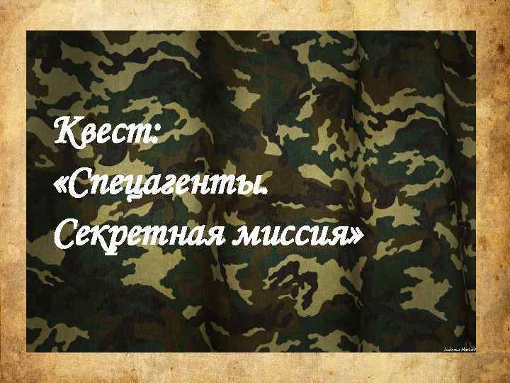 Квест: «Спецагенты. Секретная миссия» 