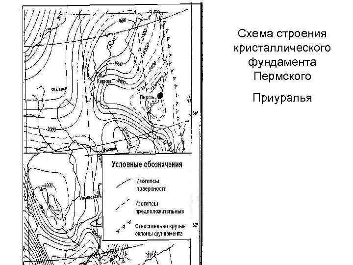 Схема строения кристаллического фундамента Пермского Приуралья 