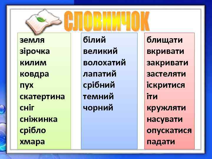 земля зірочка килим ковдра пух скатертина сніг сніжинка срібло хмара білий великий волохатий лапатий