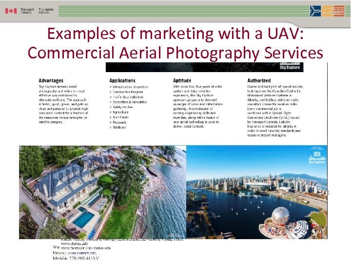 Examples of marketing with a UAV: Commercial Aerial Photography Services 8 