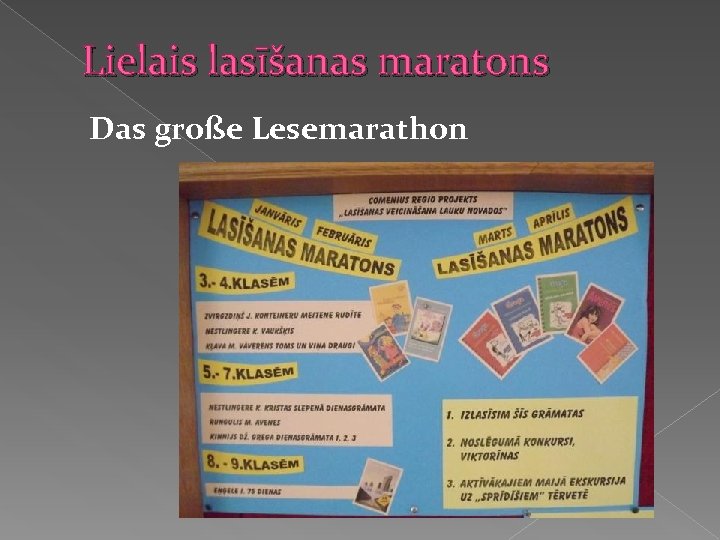 Lielais lasīšanas maratons Das große Lesemarathon 