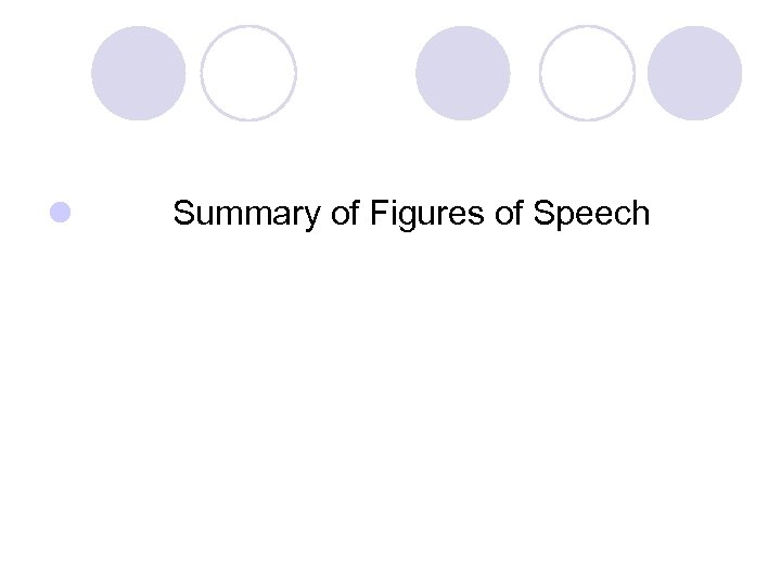 l Summary of Figures of Speech 