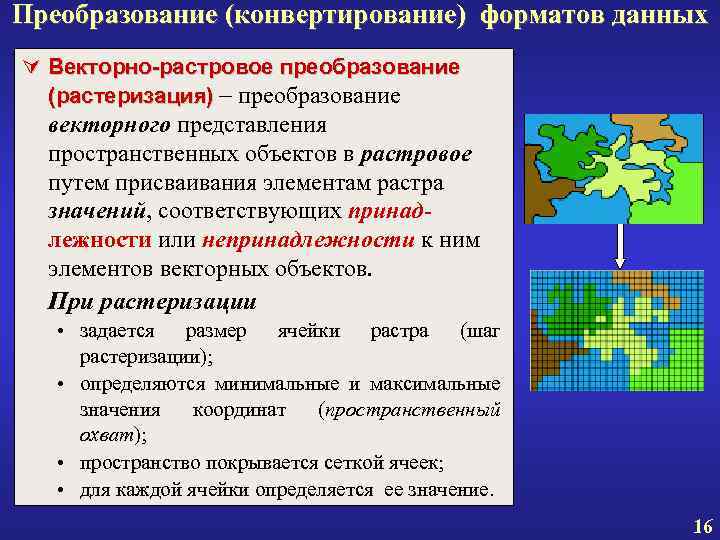 Процедура преобразования векторного изображения в растровую форму называется