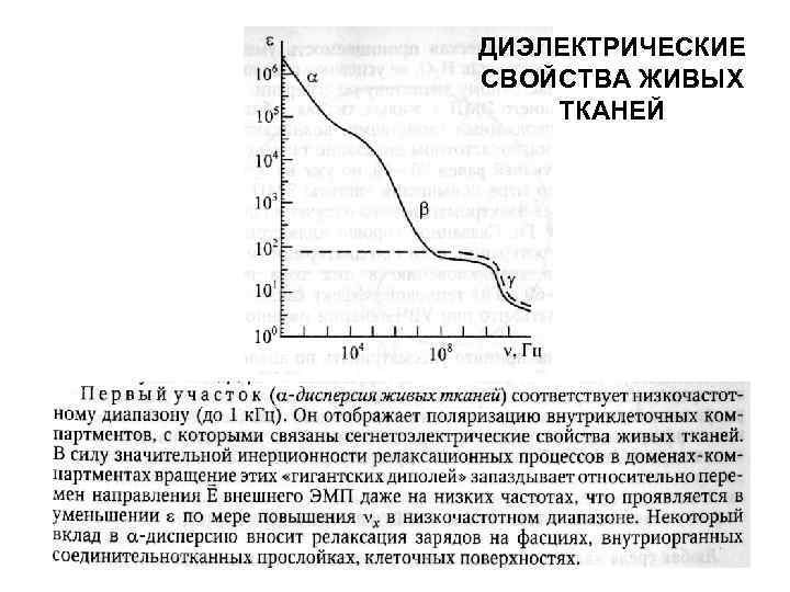 ДИЭЛЕКТРИЧЕСКИЕ СВОЙСТВА ЖИВЫХ ТКАНЕЙ 