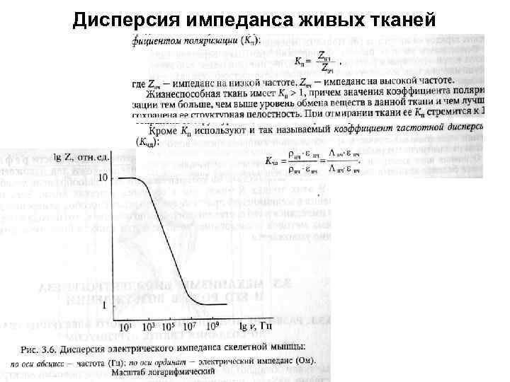 Дисперсия импеданса живых тканей 