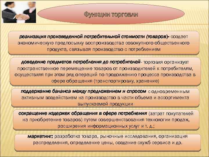 Роль торговли в экономике. Функции торговли. Основные функции торговли. Функции торговли в экономике. Перечислите функции торговли.