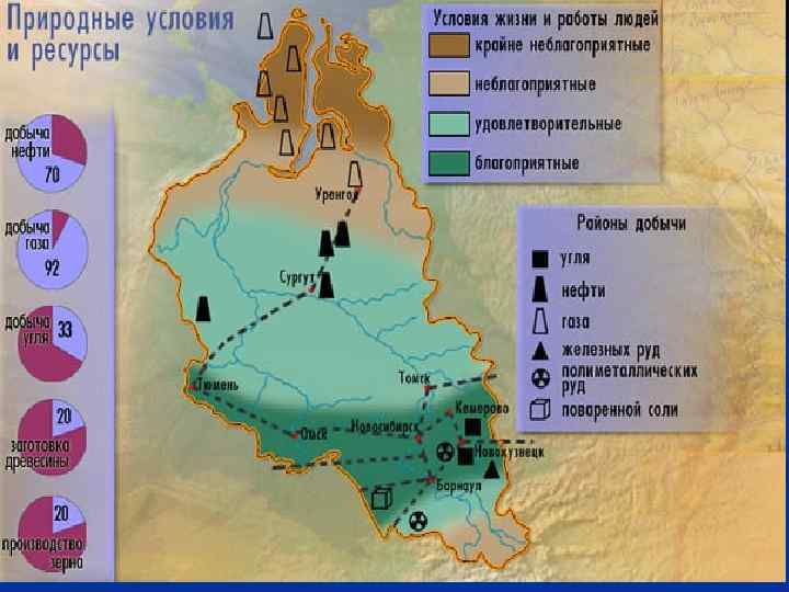 Западная сибирь карта промышленности