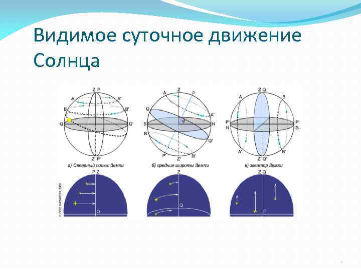 На рисунке изображено суточное движение светил на полюсе земли подпишите где находится точка надира