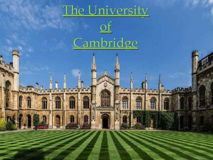 The University of Cambridge 