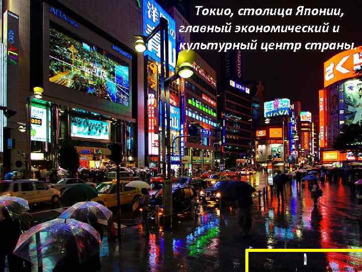  Токио, столица Японии, главный экономический и культурный центр страны. 