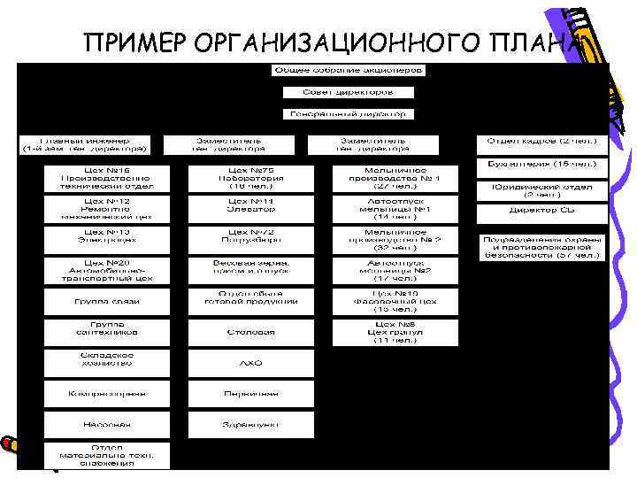 ПРИМЕР ОРГАНИЗАЦИОННОГО ПЛАНА 56 