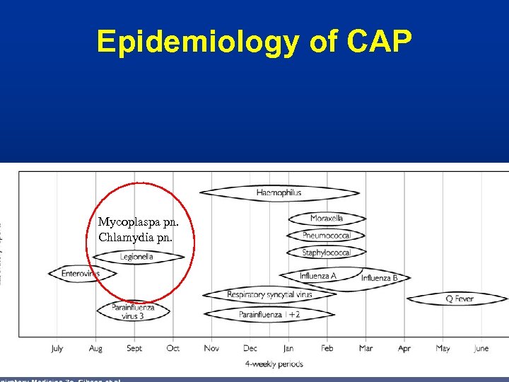 Epidemiology of CAP Mycoplaspa pn. Chlamydia pn. 
