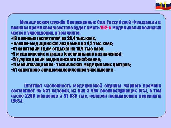 Медицинская служба вооруженных сил российской федерации презентация