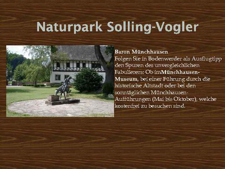 Naturpark Solling-Vogler Baron Münchhausen Folgen Sie in Bodenwerder als Ausflugtipp den Spuren des unvergleichlichen