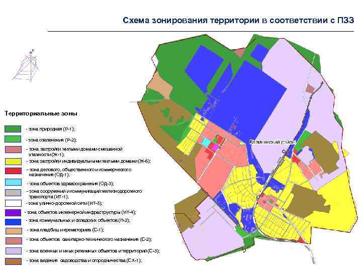 Схема зонирования территории в соответствии с ПЗЗ Территориальные зоны - зона природная (Р-1); -