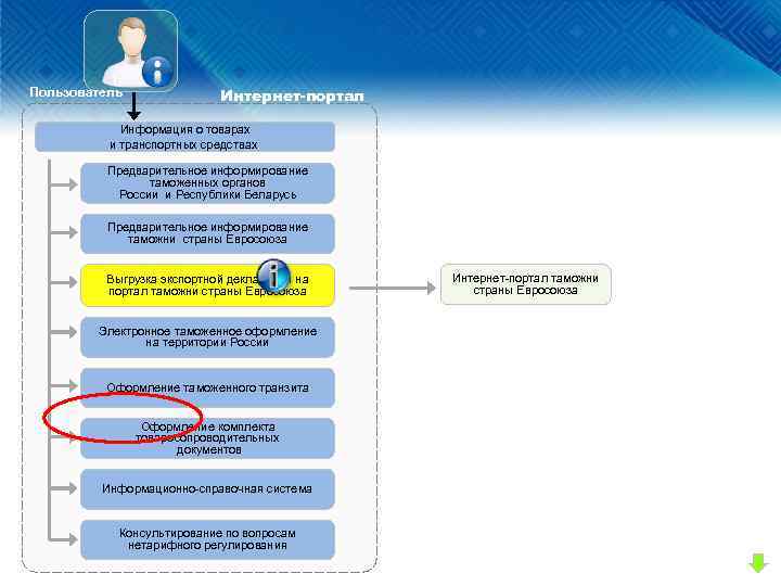 . Пользователь Интернет-портал Информация о товарах и транспортных средствах. Предварительное информирование таможенных органов России