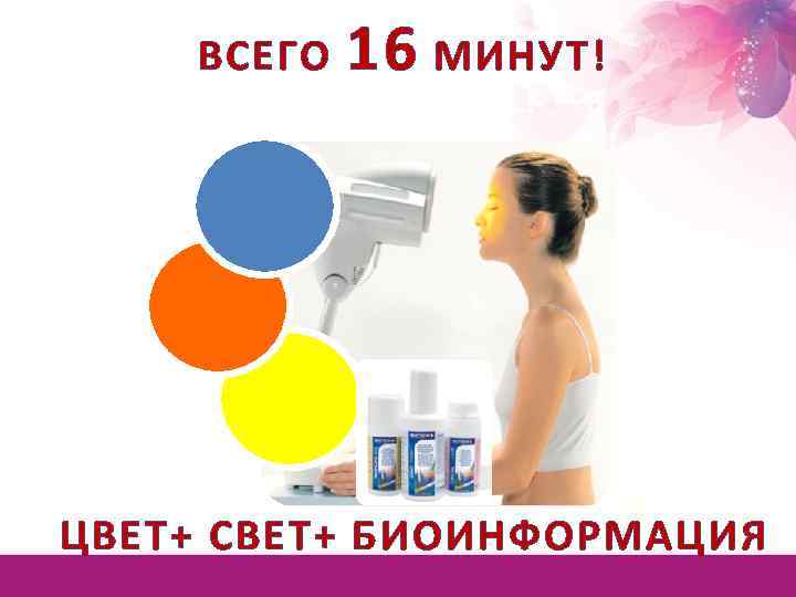 ВСЕГО 16 МИНУТ! ЦВЕТ+ СВЕТ+ БИОИНФОРМАЦИЯ 