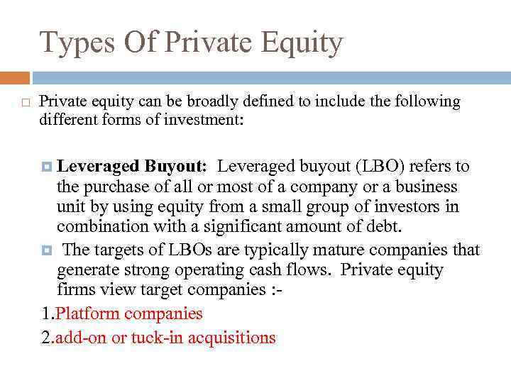 PRESENTATION ON PRIVATE EQUITY By Gitanshu Khurana