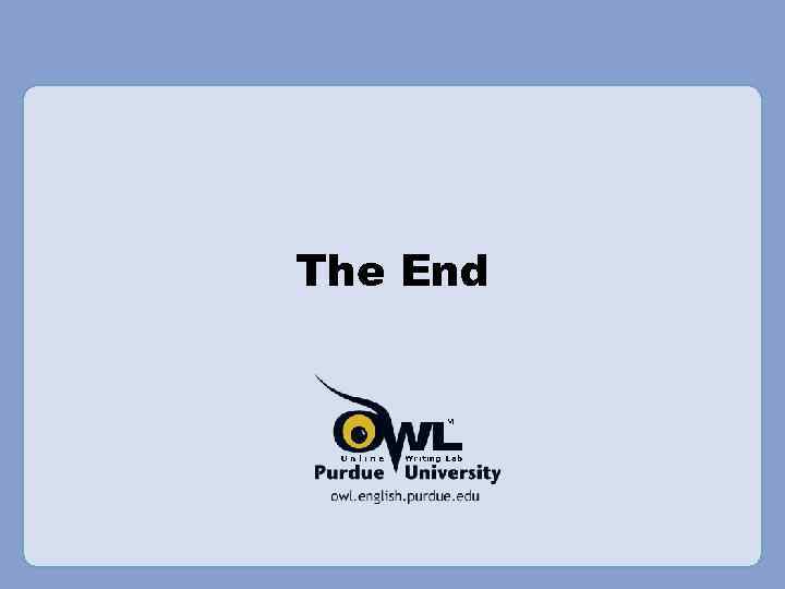 The End 